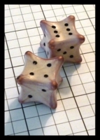 Dice : Dice - 6D Pipped - Ivory Bone Painted Shaped Dice Gift J Bell WH Game Store Memphis - Gift Mar 2013